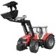 3047 Bruder Tractor Massey Fergusen 7624 Met Frontlader