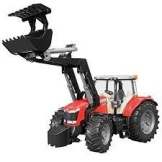 3047 Bruder Tractor Massey Fergusen 7624 Met Frontlader