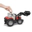 3047 Bruder Tractor Massey Fergusen 7624 Met Frontlader