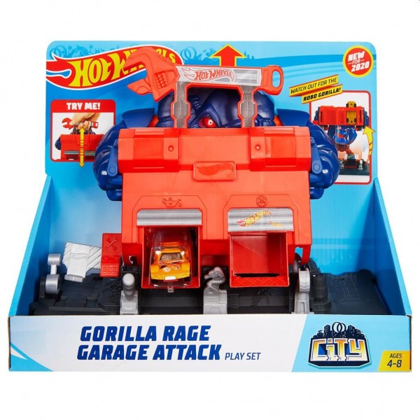 Hot Wheels City Razende Gorilla Garage Aanval Speelset Hot Wheels City Razende Gorilla Garage Aanval Speelset