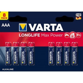Vergroot Batterij AAA 8x Varta Alkaline Max Power Batterij AAA 8x Varta Alkaline Max Power