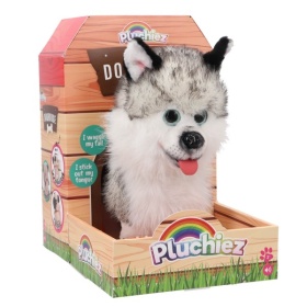 Vergroot Pluchiez Blaffende Husky Hajko Met Uitlaten Pluchiez Blaffende Husky Hajko Met Uitlaten