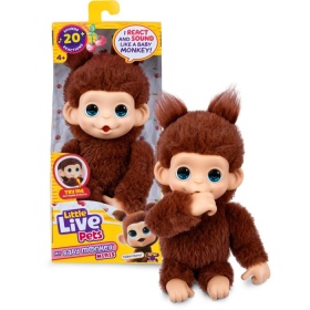 Vergroot Little Live Pets My Baby Mini Monkey Brown Cherri Little Live Pets My Baby Mini Monkey Brown Cherri