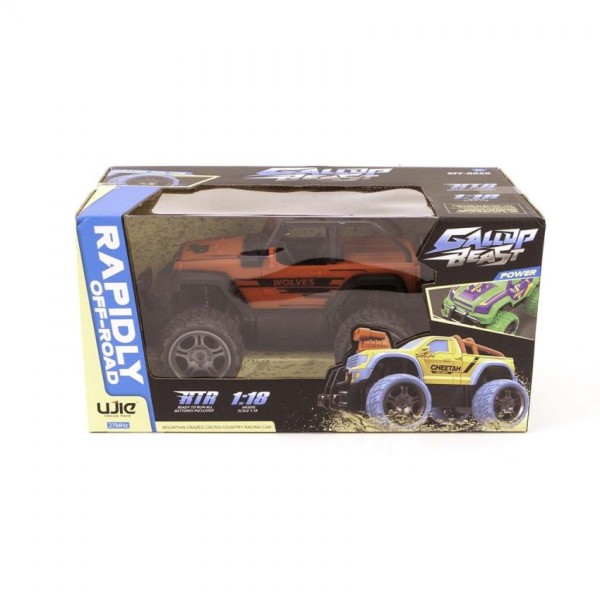 Handelsmerk Spotlijster Afleiding Radiografisch bestuurbare auto R/C 1:18 Monster Truck Jeep