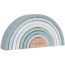 Vergroot Little Dutch Houten Regenboog Blauw Little Dutch Houten Regenboog Blauw