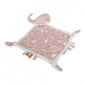 Vergroot Little Dutch Knuffeldoek Walvis Ocean Pink Little Dutch Knuffeldoek Walvis Ocean Pink