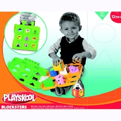 Playskool verrijdbare blokken koffer