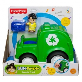 Vergroot Fisher Price Little People Recycle Truck Fisher Price Little People Recycle Truck
