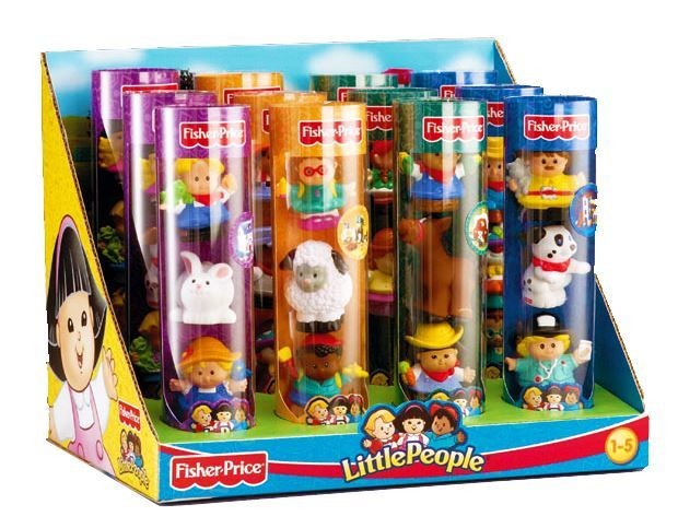 fisher price little people figuren in koker