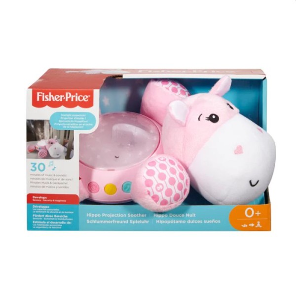 Fisher Price Hippo Plush Projection Soother Pink (FGG89)