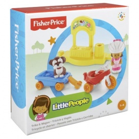 Vergroot Fisher Price Little People Driewieler Met Wagentje Fisher Price Little People Driewieler Met Wagentje