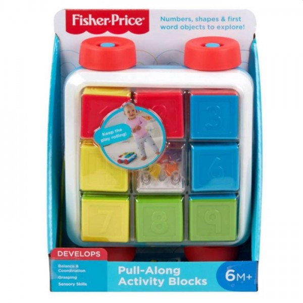 Fisher Price blokkenwagen 22 cm 10 delig