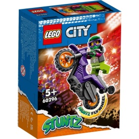 Vergroot 60296 Lego City Stuntz Wheelie Stuntmotor 60296 Lego City Stuntz Wheelie Stuntmotor