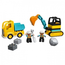 Vergroot 10931 Lego Duplo Truck en Graafmachine met Rupsbanden 10931 Lego Duplo Truck en Graafmachine met Rupsbanden