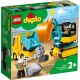 10931 Lego Duplo Truck en Graafmachine met Rupsbanden