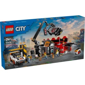 Vergroot Lego 60472 My City Schroothoop Met Auto's Lego 60472 My City Schroothoop Met Auto's