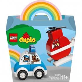 10957 Lego Duplo Brandweerhelikopter en politiewagen