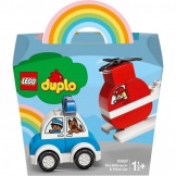 10957 Lego Duplo Brandweerhelikopter en politiewagen