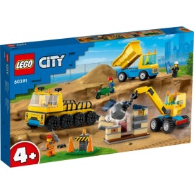 Vergroot 60391 Lego City Kiepwagen, Bouwtruck En Sloopkraan 60391 Lego City Kiepwagen, Bouwtruck En Sloopkraan