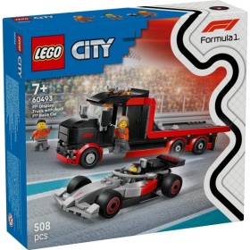 Vergroot Lego 60493 City F1r Displaytruck Met Audi F1r Racewagen Lego 60493 City F1r Displaytruck Met Audi F1r Racewagen