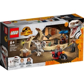 Vergroot 76945 LEGO Jurassic World Atociraptor Dinosaurus Motorachtervolging 76945 LEGO Jurassic World Atociraptor Dinosaurus Motorachtervolging