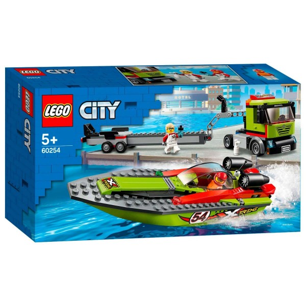 60254 Lego City Raceboot Transport