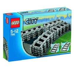 7896 Lego rechte rails en bocht