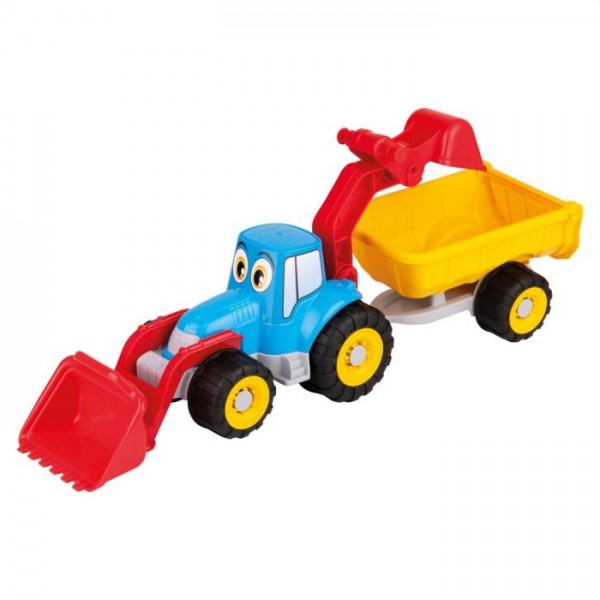 Tractor Met Aanhanger en Grijper