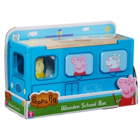 Peppa Pig Houten Schoolbus/Vormenstoof