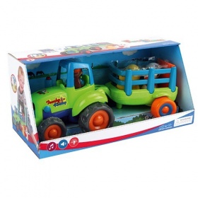Vergroot Tractor Met Aanhanger Tractor Met Aanhanger