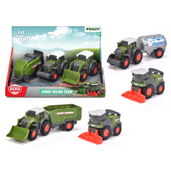 Dickie Toys Fendt Tractor 3 Delige Set 9Cm