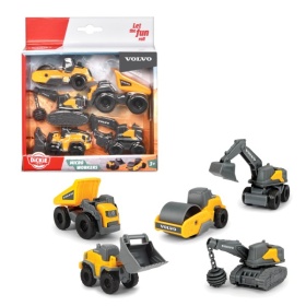 Vergroot Dickie Toys Volvo Constructie Voertuigen Set van 5 Dickie Toys Volvo Constructie Voertuigen Set van 5