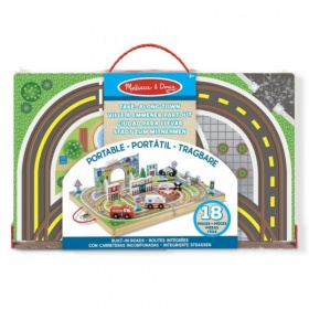 Vergroot Melissa en Doug Baan Hout Stad in Koffer 18-Delig Melissa en Doug Baan Hout Stad in Koffer 18-Delig