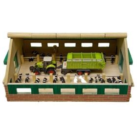 Vergroot Kids Globe Houten Stal 1:87 Kids Globe Houten Stal 1:87