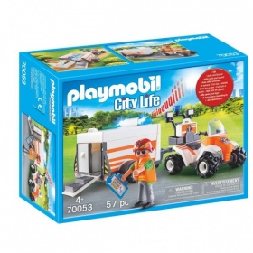 Vergroot 70053 Playmobil Eerste Hulp Quad Met Trailer 70053 Playmobil Eerste Hulp Quad Met Trailer