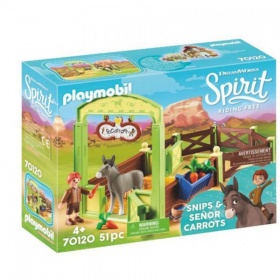 Vergroot 70120 Playmobil Spirit Knip en Meneer Worteltjes met Paardenbox 70120 Playmobil Spirit Knip en Meneer Worteltjes met Paardenbox