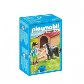 Vergroot 70136 Playmobil Jongen Met Hond 70136 Playmobil Jongen Met Hond