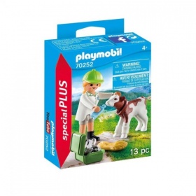 Vergroot 70252 Playmobil Dierenarts met Kalf 70252 Playmobil Dierenarts met Kalf