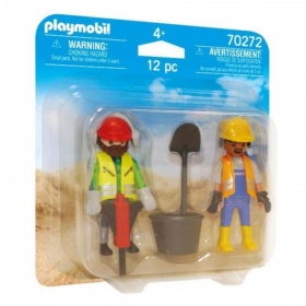 Vergroot 702072 Playmobil Duopack Bouwvakkers 702072 Playmobil Duopack Bouwvakkers