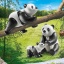 70353 Playmobil Panda's met Baby