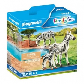 Vergroot 70356 Playmobil Zebra's met Baby 70356 Playmobil Zebra's met Baby