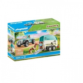 Vergroot 70511 Playmobil Country Auto Met Aanhanger 70511 Playmobil Country Auto Met Aanhanger