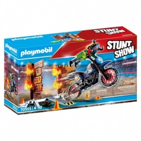 70553 Playmobil Stuntshow Motor met Vuurmuur