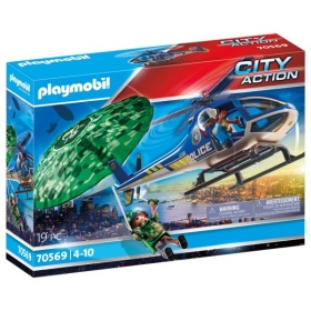 Vergroot 70569 Playmobil Politiehelikopter Parachute Achtervolging 70569 Playmobil Politiehelikopter Parachute Achtervolging