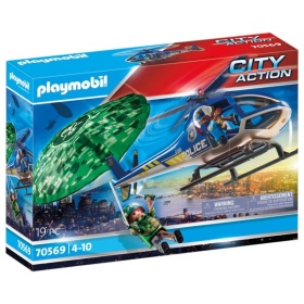 70569 Playmobil Politiehelikopter Parachute Achtervolging