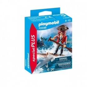 Vergroot 70598 Playmobil Piraat Met Vlot En Hamerhaai 70598 Playmobil Piraat Met Vlot En Hamerhaai