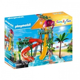 Vergroot 70609 Playmobil Waterpark Met Glijbanen 70609 Playmobil Waterpark Met Glijbanen