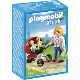 Vergroot 5573 Playmobil Tweeling Kinderwagen 5573 Playmobil Tweeling Kinderwagen