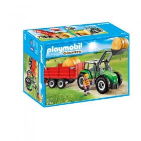 Vergroot 6130 Playmobil Tractor met aanhanger 6130 Playmobil Tractor met aanhanger