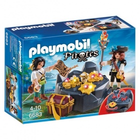 Vergroot 6683 Playmobil Koninklijke schatkist met piraat 6683 Playmobil Koninklijke schatkist met piraat